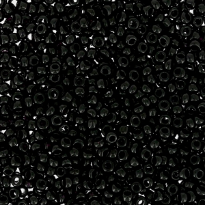Perles rocailles Preciosa 15/0 - 1.5 mm Jet x20g