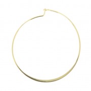 Créoles aplaties forme ronde à décorer en laiton 50 mm light gold x2|raw }}