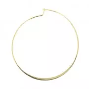 Créoles aplaties forme ronde à décorer en laiton 50 mm light gold x2