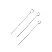 Clous tête ronde 25x0.5 mm en Argent 925 x10