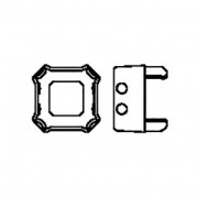 Serti griffe pour cabochon PureCrystal Imperial 4480 10 mm - Rhodié x1