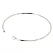 Bracelet jonc 2 anneaux 58x51 mm Placage argent fin x1