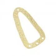 Intercalaire/Chandelier martelé 4 trous à décorer en laiton 33 mm light gold x1