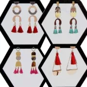 Intercalaire/Chandelier multi-trous forme pont en laiton 20x20 mm rhodié x1