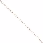 Chaîne maille fantaisie alternée (1x3) 2,4 mm en Rose Gold filled (or laminé) x 1 m