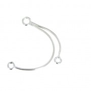 Intercalaires chaînettes maille serpentine 3.5/2 cm en Argent 925 x2