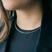 Tour de cou chaîne maille oméga - 1.2 mm en Argent 925 x40 cm