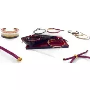 Bracelet Eco en laiton avec rebord courbé 4x170 mm doré x1