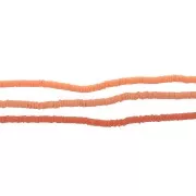 Perles Heishi rondelles en pâte polymère 5x1 mm Orange x39 cm