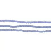 Perles Heishi rondelles en pâte polymère 5x1 mm Bleu x39 cm