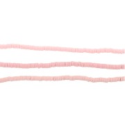 Perles Heishi rondelles en pâte polymère 5x1 mm Rose x39 cm