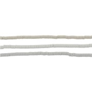 Perles Heishi rondelles en pâte polymère 5x1 mm Gris clair x39 cm