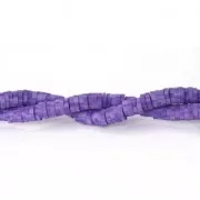 Perles Heishi rondelles en pâte polymère 5x1 mm Multi Violet x39 cm