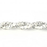 Perles rondelles Heishi en pâte polymère 5x1 mm Blanc et Noir  x39 cm|raw }}