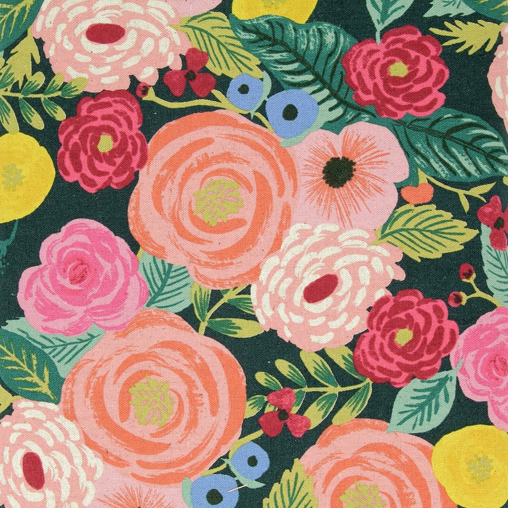 Tissu toile coton Rifle Paper Co English Garden Juliet Floral Rose