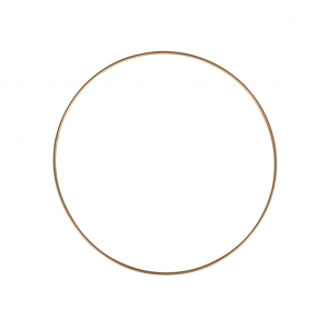 Cercle nu en métal pour attrape rêves suspension et abat-jour 15cm doré vieilli