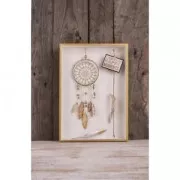 Cercle nu en métal pour attrape rêves suspension et abat-jour 15cm doré vieilli