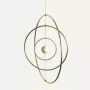 Cercle nu en métal pour attrape rêves suspension et abat-jour 10cm doré vieilli