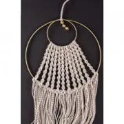 Cercle nu en métal pour attrape rêves suspension et abat-jour 10cm Gris mat x1