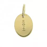 Breloque ovale marquée 1/20 14K anneau fermé 10 mm Gold filled (or laminé) x1