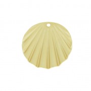 Pendentif coquillage 20 mm- Doré à l'or fin satiné x1|raw }}