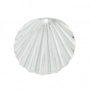 Pendentif coquillage 25 mm pour la création de bijoux fantaisie DIY Placage argent fin x1|raw }}