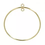 Intercalaire rond 2 anneaux 30mm Gold filled (or laminé)  x1