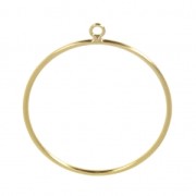 Pendentif cercle 25 mm Gold filled (or laminé) x1