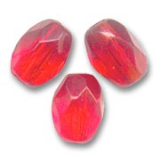 Olives facettées  6x4 mm Light Siam x25