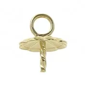 Attache pendentif pour perle ronde semi-percée 8-10-12 mm Gold filled (or laminé) 