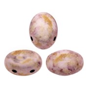 Perles en verre Samos® par Puca® 5x7 mm Opaque Mix Rose Gold Ceramic Look x10g