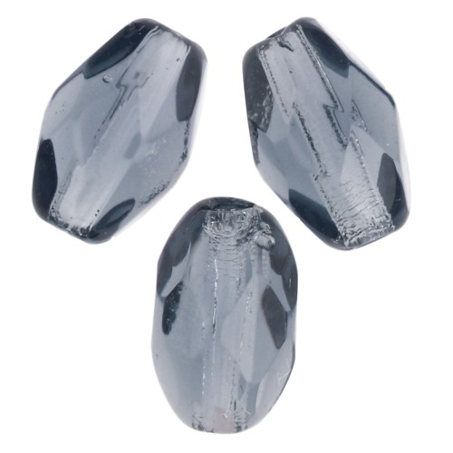 Olives facettées  6x4 mm Montana Blue x25