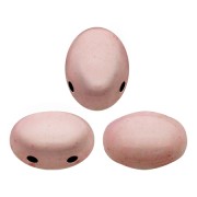 Perles en verre Samos® par Puca® 5x7 mm Opaque Light Rose Ceramic Look x10g