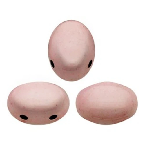 Perles en verre Samos® par Puca® 5x7 mm Opaque Light Rose Ceramic Look x10g