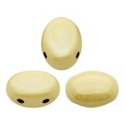 Perles en verre Samos® par Puca® 5x7 mm Opaque Ivory Ceramic Look x10g