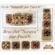 Perles en verre Samos® par Puca® 5x7 mm Dark Plum Metallic Mat x10g
