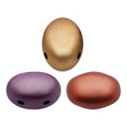 Perles en verre Samos® par Puca® 5x7 mm Gold Iris Mat x10g|raw }}