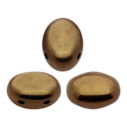 Perles en verre Samos® par Puca® 5x7 mm Dark Gold Bronze x10g