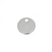 Sequins ronds 8 mm - médaille à graver en Acier inox x10