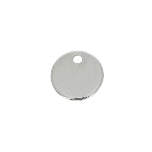 Sequins ronds 8 mm - médaille à graver en Acier inox x10