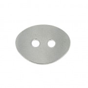 Bouton ovale incurvé 14x10 mm en Acier inoxydable  x1