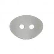 Bouton ovale incurvé 14x10 mm en Acier inoxydable  x1