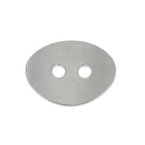 Bouton ovale incurvé 14x10 mm en Acier inoxydable  x1