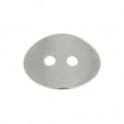 Bouton ovale incurvé 14x10 mm en Acier inoxydable  x1