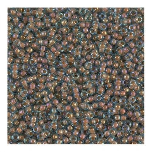 Rocaille Miyuki 11/0 351 - Luster Aqua Peach Lined x8g