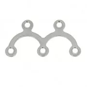 Intercalaires 2 ponts 18x9 mm en Acier inox x6