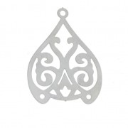 Pendentif fin ajouré 34 mm en Acier inox x1|raw }}