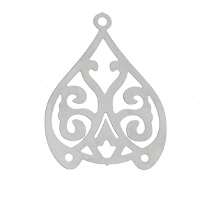 Pendentif fin ajouré 34 mm en Acier inox x1