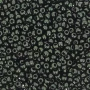 Perles rocailles Preciosa  11/0 2 mm - Noir Lustré Vert x20g