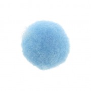 Pompon rond synthétique 10 mm Bleu x1|raw }}
